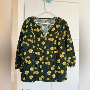 Sonoma corduroy floral top